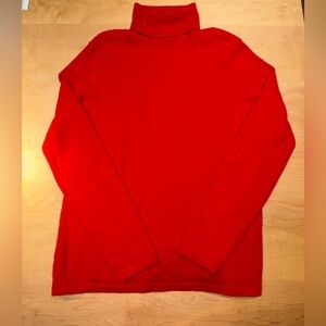 J. McLaughlin Herst 100% Cashmere Red Turtleneck Sweater